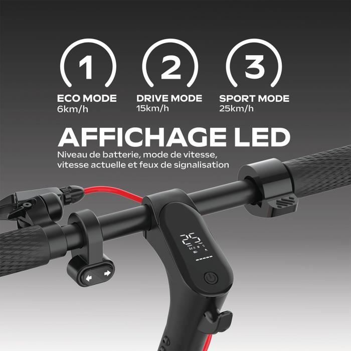 Trottinette électrique - URBANGLIDE - 85 Lite - Roues 8.5 - 36V - 400W - Autonomie 20 km - Frein a disque - Clignotants - Feu stop