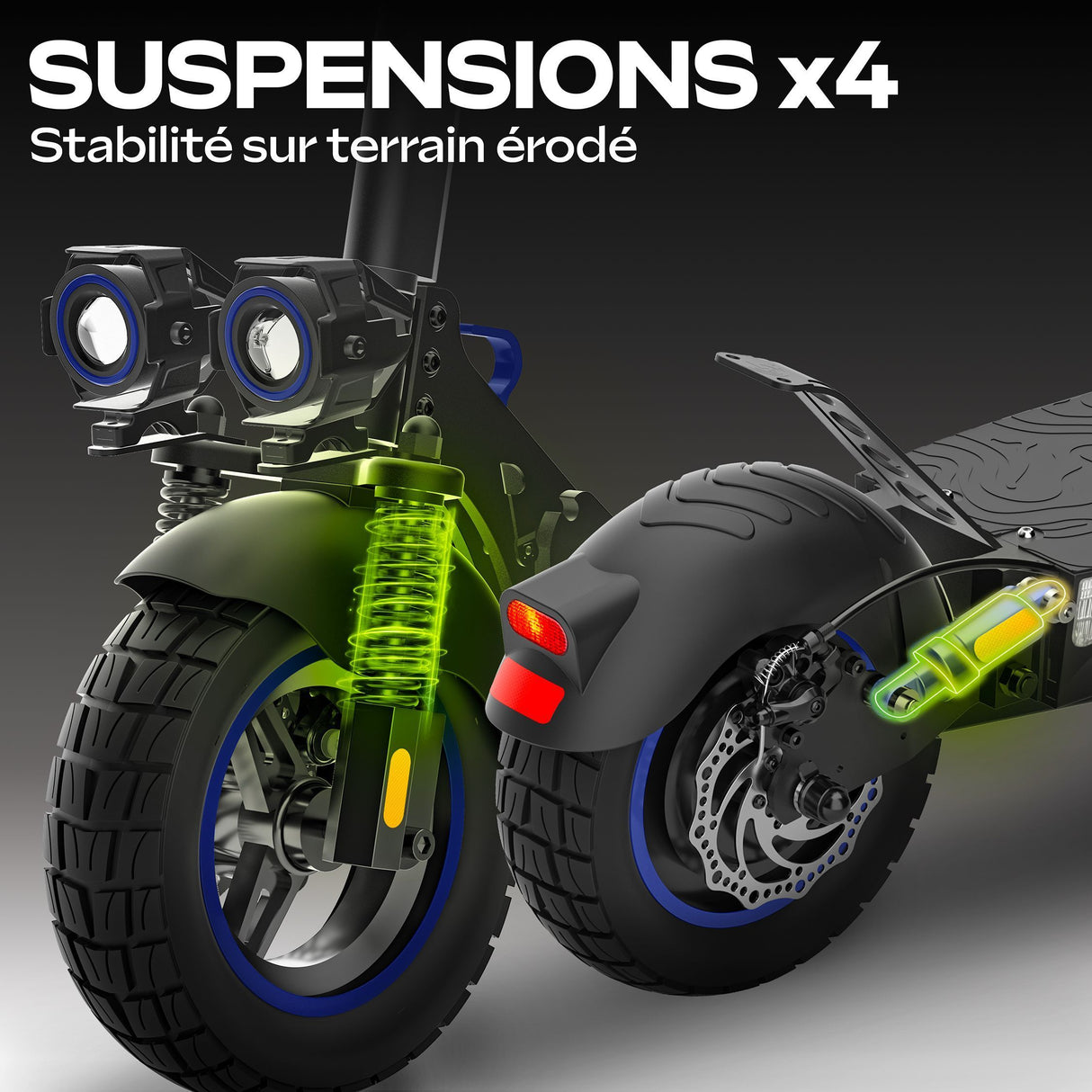 Trottinette électrique - URBANGLIDE - ECROSS ONE - 800 W - Pneus 10 - Max 25 km/h - Autonomie jusqu'a 50 km