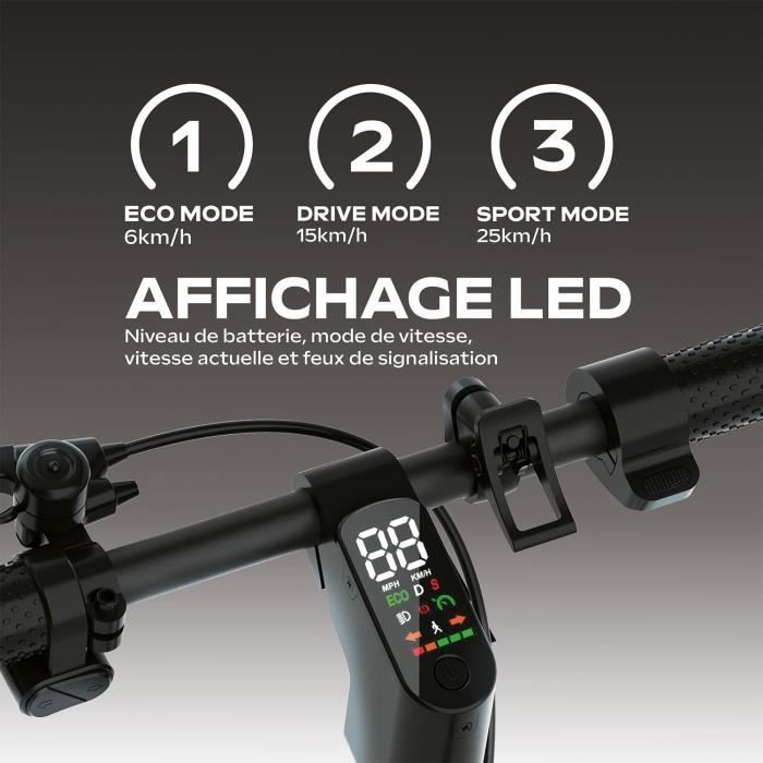 Trottinette électrique - URBANGLIDE - 85 Evo - 300 W - Pneus 8,5 - Max 25 km/h - Autonomie jusqu'a 20 km