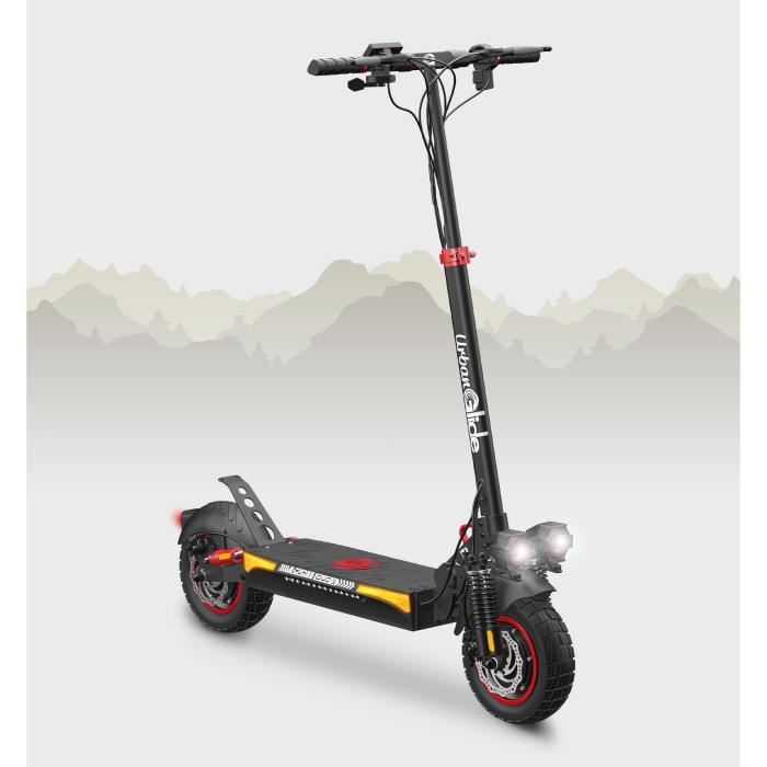 Trottinette électrique - URBANGLIDE - ECROSS DUO - 800 W - Pneus 10 - Max 25 km/h - Autonomie jusqu'a 60 km