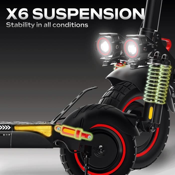 Trottinette électrique - URBANGLIDE - ECROSS DUO - 800 W - Pneus 10 - Max 25 km/h - Autonomie jusqu'a 60 km