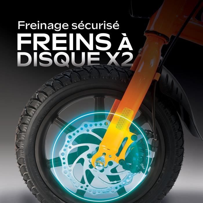 Draisienne Èlectrique - URBANGLIDE - BIKE 140 ORANGE - 36V - 350W - Pneus 14 - Autonomie 18KM - Vitesse max 25KM/h