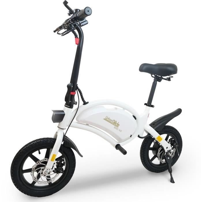 Draisienne Èlectrique - URBANGLIDE - BIKE 140 WHITE - 36V - 350W - Pneus 14 - Autonomie 18KM - Vitesse max 25KM/h