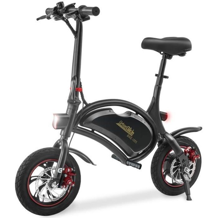 Draisienne Èlectrique - URBANGLIDE - BIKE 120S - 350 W - 12'' - Adulte - Pliable - Noir