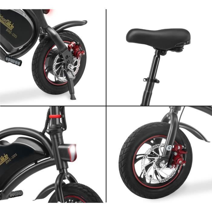 Draisienne Èlectrique - URBANGLIDE - BIKE 120S - 350 W - 12'' - Adulte - Pliable - Noir