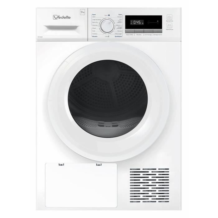 Seche-linge pompe a chaleur VEDETTE SFV594H - 9 kg - L60cm - Classe D - Blanc