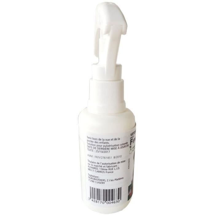 Spray Fipronil anti-puces et tiques - VETOCANIS - 2,5 mg pour Chien et Chat - 100ml