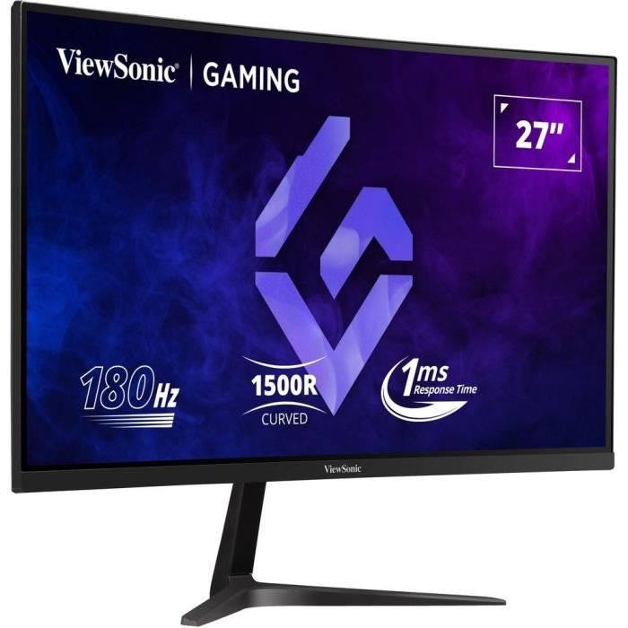 Ecran PC Gamer IncurvÈ - VIEWSONIC VX2718 - PC - MHD - 27 FHD - Dalle VA - 1 ms - 180Hz - HDMI / DisplayPort -