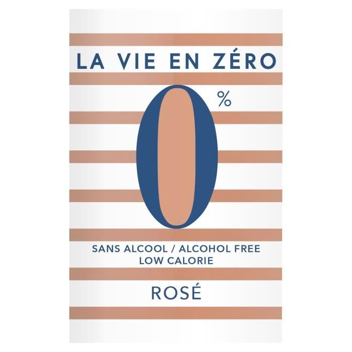 La Vie en Zéro Sans Alcool - Boisson a base de vin désalcoolisé - Rosé