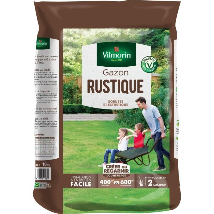 VILMORIN Semences de gazon rustique - 10 kg