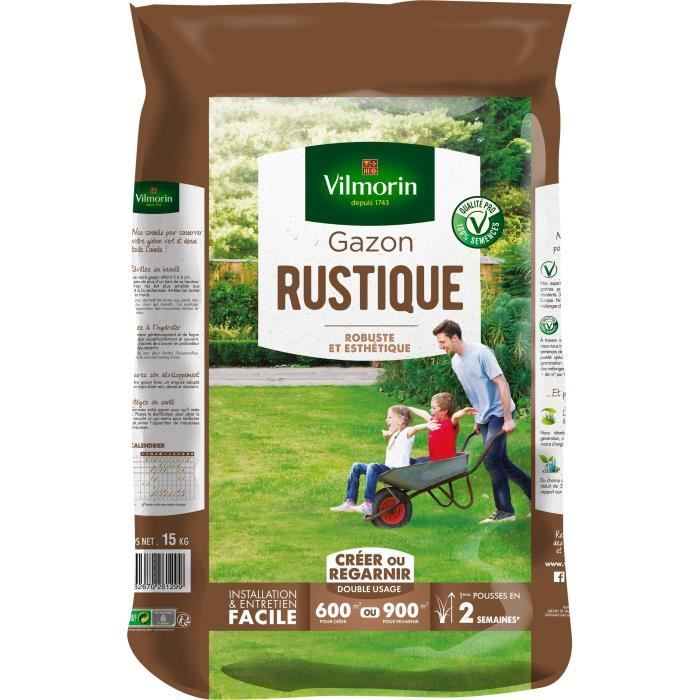 VILMORIN Semences de gazon rustique - 15 kg