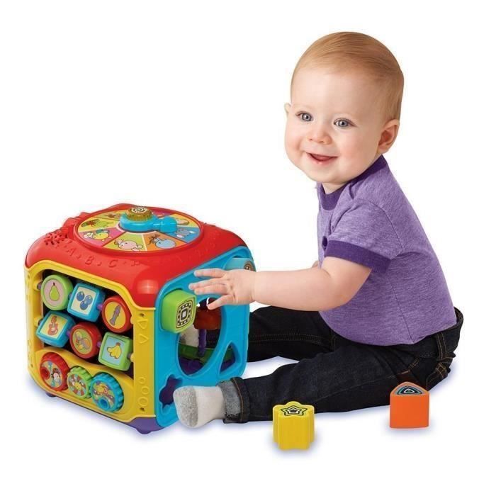 Cube des dÈcouvertes interactif VTECH BABY - Multicolore - 10 mÈlodies et 4 chansons - Mixte - 9 mois et plus