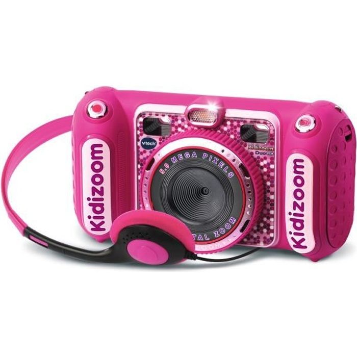 Appareil photo enfant - VTECH - Kidizoom Duo DX Rose - 75 filtres dynamiques - 5 jeux en rÈalitÈ augmentÈe