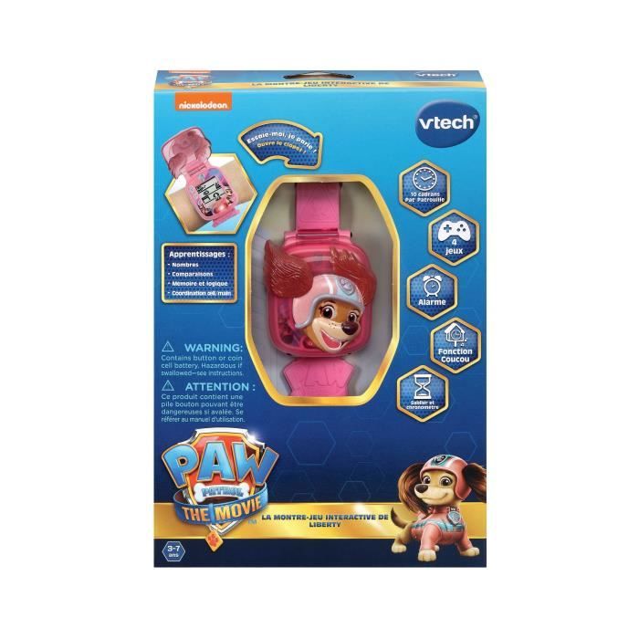 Montre-Jeu Interactive Pat Patrouille Le Film de VTECH - Liberty - 4 ActivitÈs Educatives - 3 a 7 ans