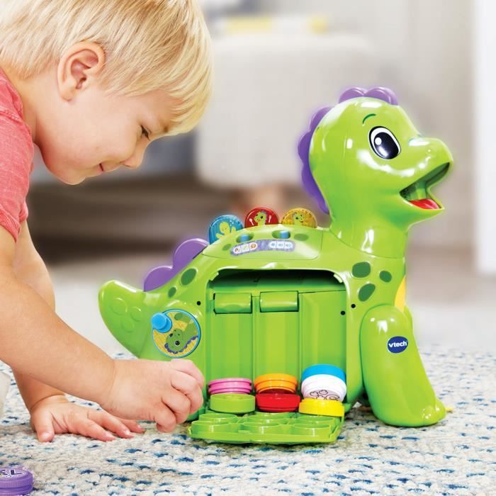 Jouet Èducatif - VTECH BABY - Mon dino apprenti glouton - Couleurs, chiffres et aliments