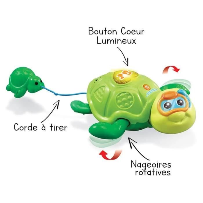 Jouet de Bain - VTECH BABY - Maman Tortue et son BÈbÈ Nageur - Vert - Mixte - 12 mois et plus