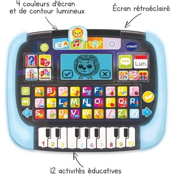 Tablette éducative VTECH P'tit Genius Magic Light pour enfants de 2 ans et plus - Noir/Bleu - Mixte