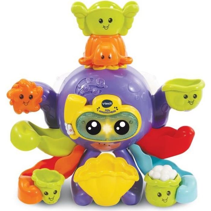Jouet de Bain interactif VTECH BABY - Polo, Mon Poulpe Rigolo - Multicolore - Pour BÈbÈ de 1 a 5 ans