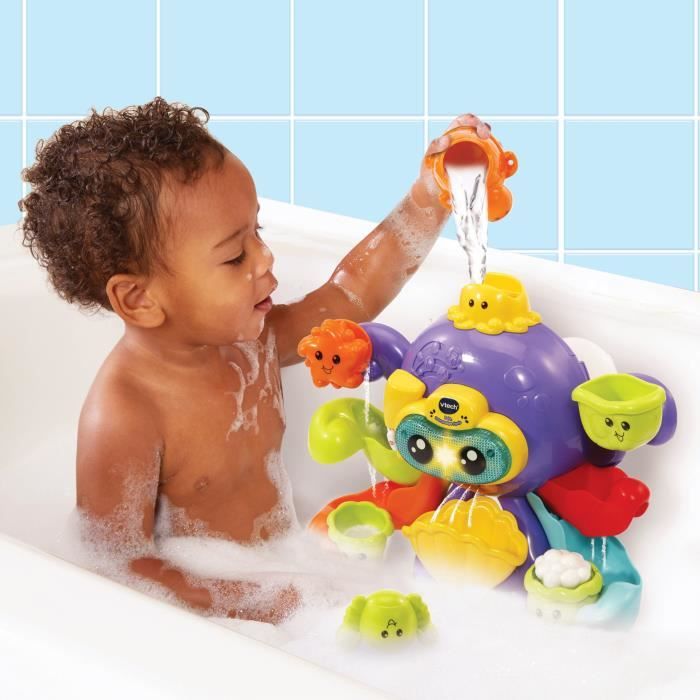 Jouet de Bain interactif VTECH BABY - Polo, Mon Poulpe Rigolo - Multicolore - Pour BÈbÈ de 1 a 5 ans