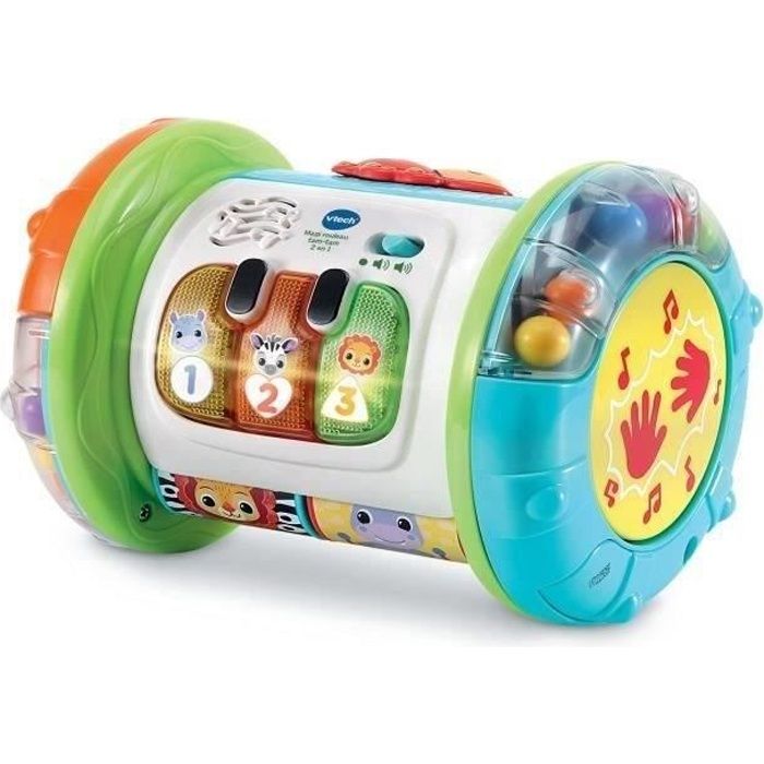 Rouleau d'activitÈs interactif VTECH MAGI ROULEAU TAM-TAM 3 EN 1 pour bÈbÈ de 9 a 36 mois - Blanc/Multicolore