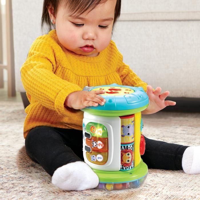 Rouleau d'activitÈs interactif VTECH MAGI ROULEAU TAM-TAM 3 EN 1 pour bÈbÈ de 9 a 36 mois - Blanc/Multicolore
