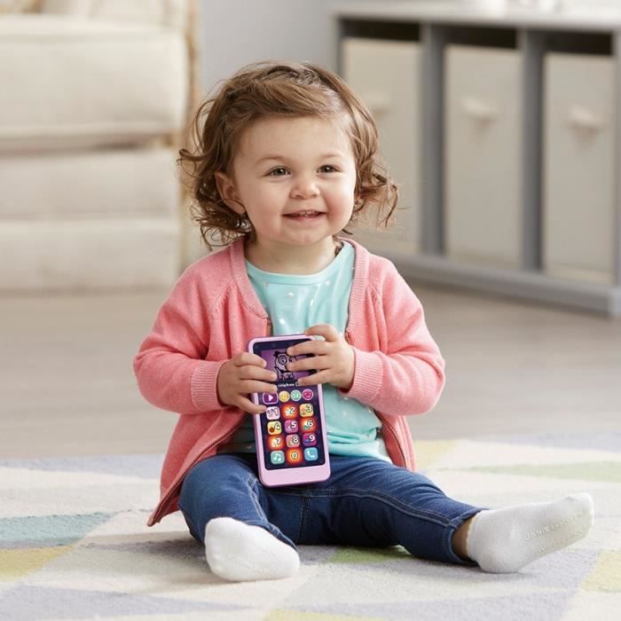 Téléphone Emoti'Fun - VTECH - Rose - Enfant 18 mois - 12 touches lumineuses et tactiles