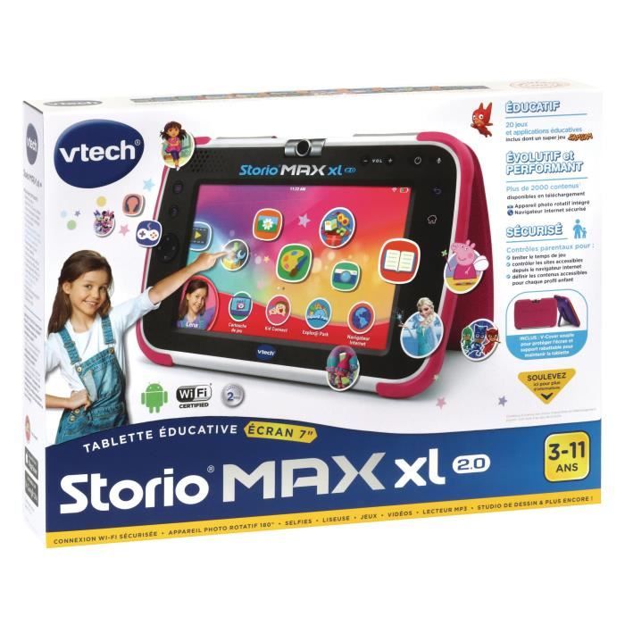 Tablette Èducative VTECH Storio Max XL 2.0 7 Rose pour enfant de 3 a 11 ans