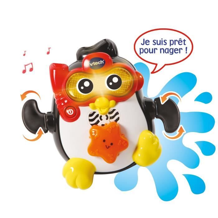 Jouet de Bain interactif VTECH BABY - GÈdÈon, Champion de Natation - Pingouin Nageur pour BÈbÈ des 1 an