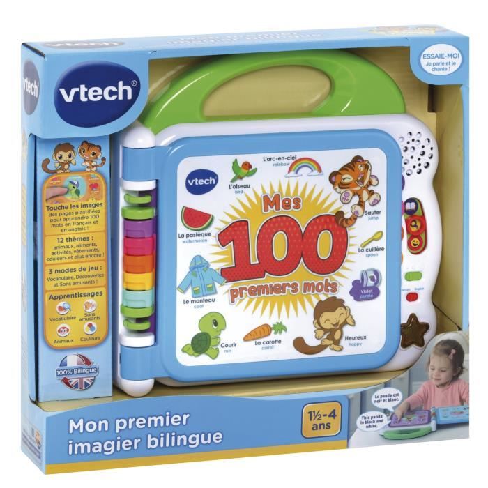 Livre Interactif - VTECH - Mon Imagier Bilingue - 100 Mots - BÈbÈ - 3 Modes de Jeu