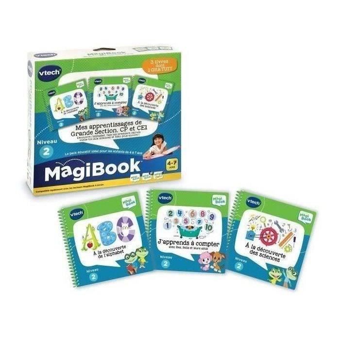 Livre Interactif Magibook - VTECH - Mes Apprentissages de Grande Section, CP et CE1 - Pack de 3 livres