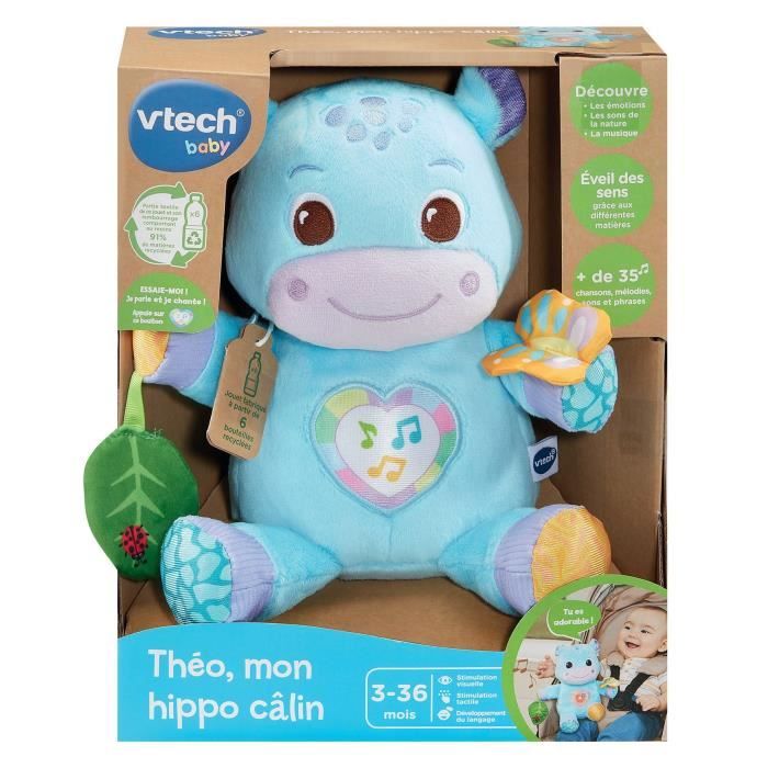 VTECH THÉO, MON HIPPO CALIN (BOUTEILLES PLASTIQUE RECYCLÉES).