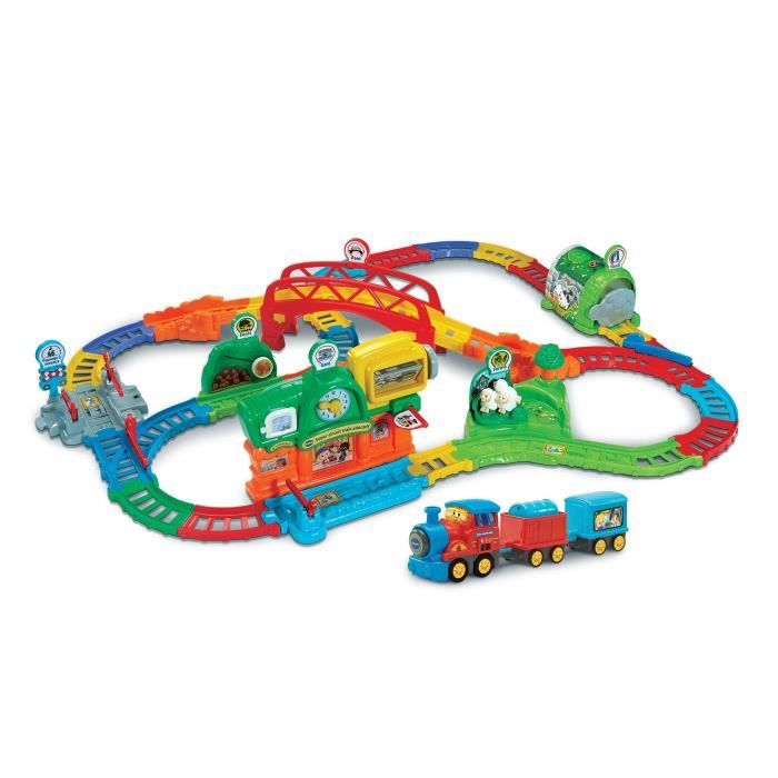 VTECH - TUT TUT BOLIDES - SUPER CIRCUIT TRAIN ÉDUCATIF (ADAM, TRAIN MARCHAND) - Multicolore