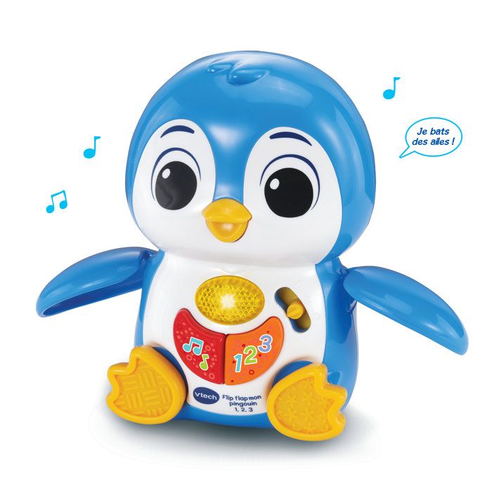 VTECH BABY - FLIP FLAP MON PINGOUIN 1,2,3 - Bleu