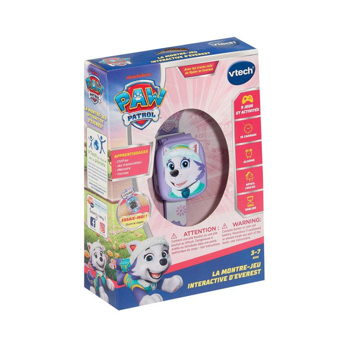 VTECH - PAT PATROUILLE - LA MONTRE-JEU INTERACTIVE D'EVEREST - Violet