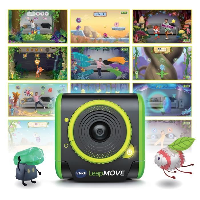 VTECH CONSOLE TV LEAPMOVE, Console éducative, Pas besoin de manette, 25 jeux et aventures inclus, Des 4 ans