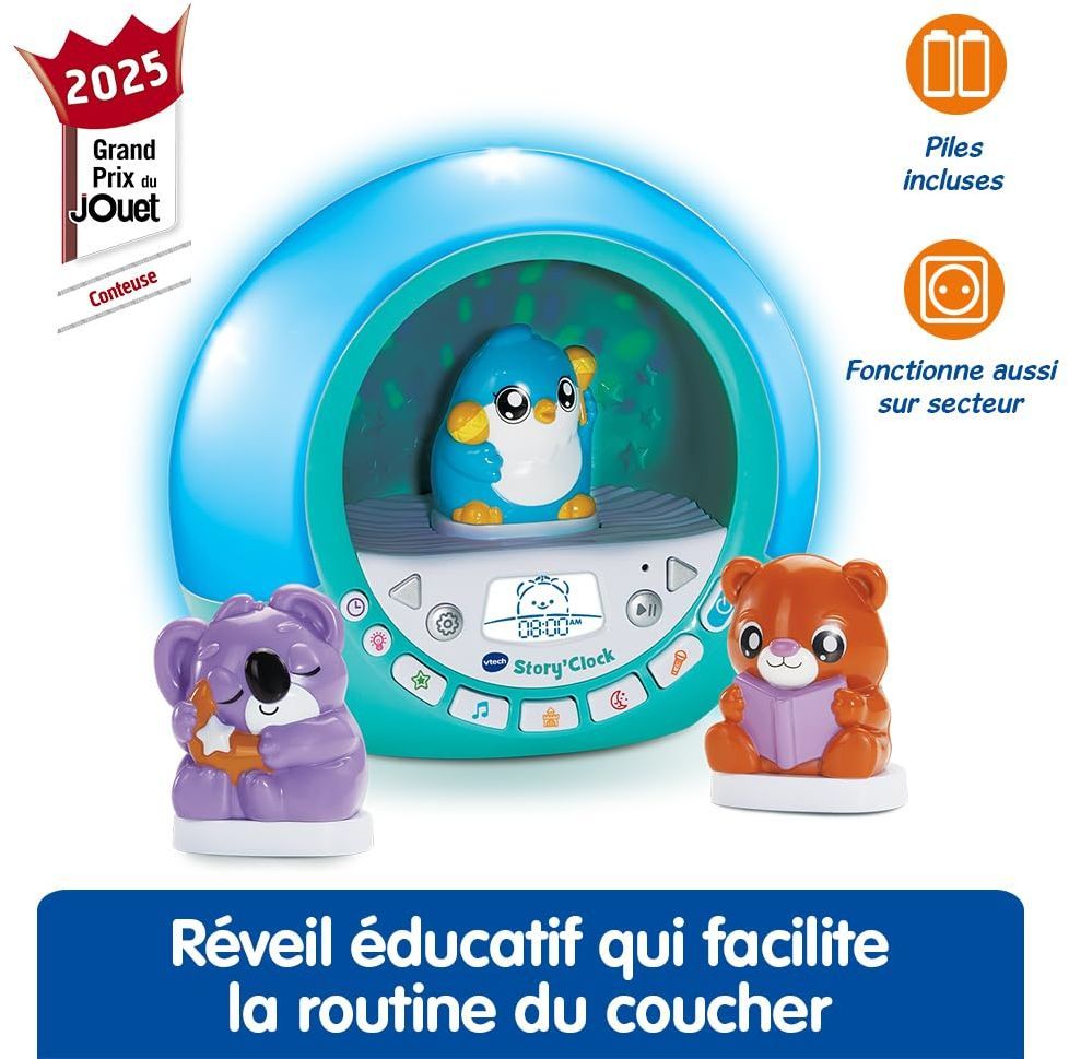VTECH - STORY'CLOCK - MA CONTEUSE RÉVEIL - Bleu