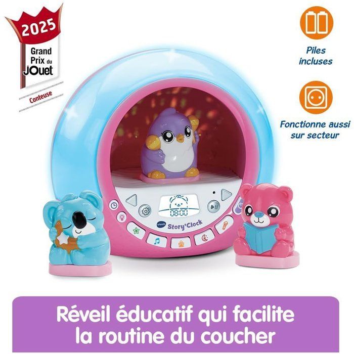 VTECH - STORY'CLOCK - MA CONTEUSE RÉVEIL ROSE - Rose