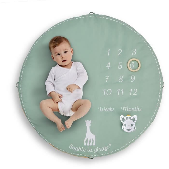 Tapis d'éveil VULLI Reverso - Sophie la Girafe - 1 face éveil et 1 face photos - Arches réglables