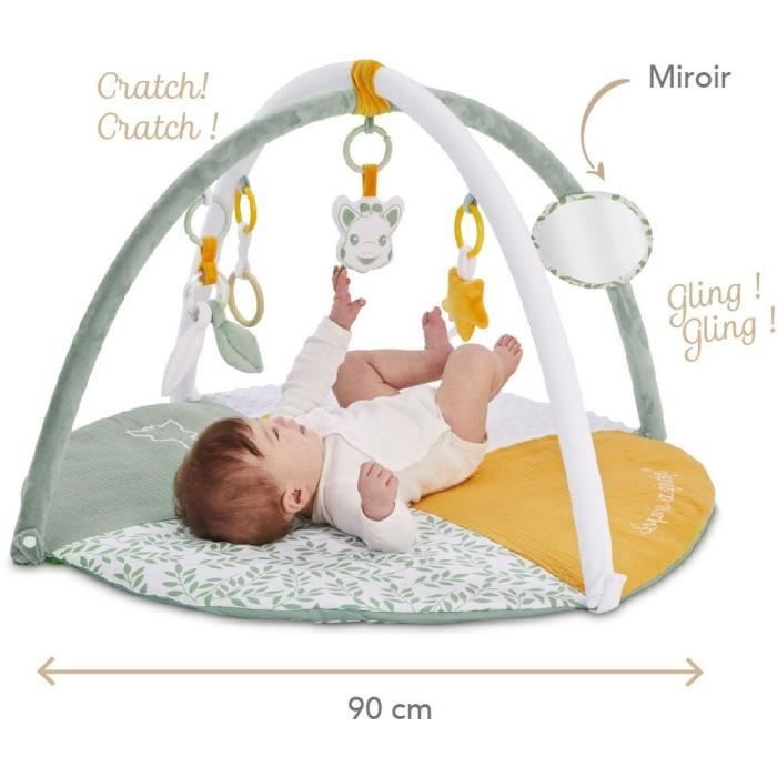 Tapis d'éveil VULLI Reverso - Sophie la Girafe - 1 face éveil et 1 face photos - Arches réglables