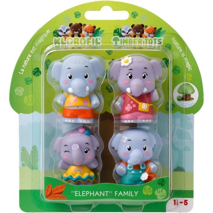Lot 4 personnages famille éléphant VULLI - A partir de 18 mois