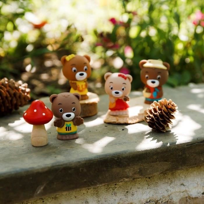 Lot de 4 personnages famille Browny - VULLI - Les Klorofil - Bébé - Mixte