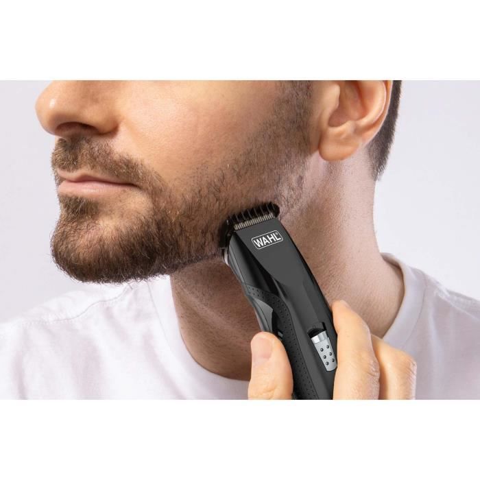 Tondeuse a barbe - WAHL - Mustache & Beard - 5 positions de coupe - Accessoires inclus - Noir