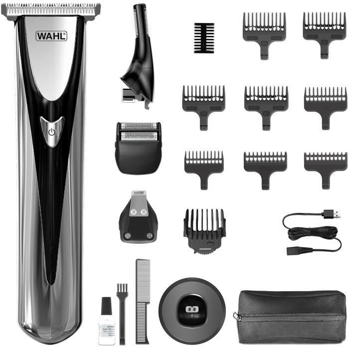 Tondeuse multifonction - WAHL - Elite Groom - 240 V - 150 min - Argent / Noir