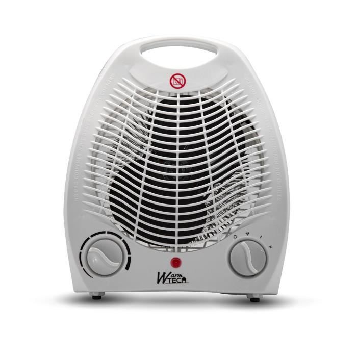 Chauffage soufflant - 2000W - WARM TECH - 240V - Jusqu'a 15m3 - Blanc