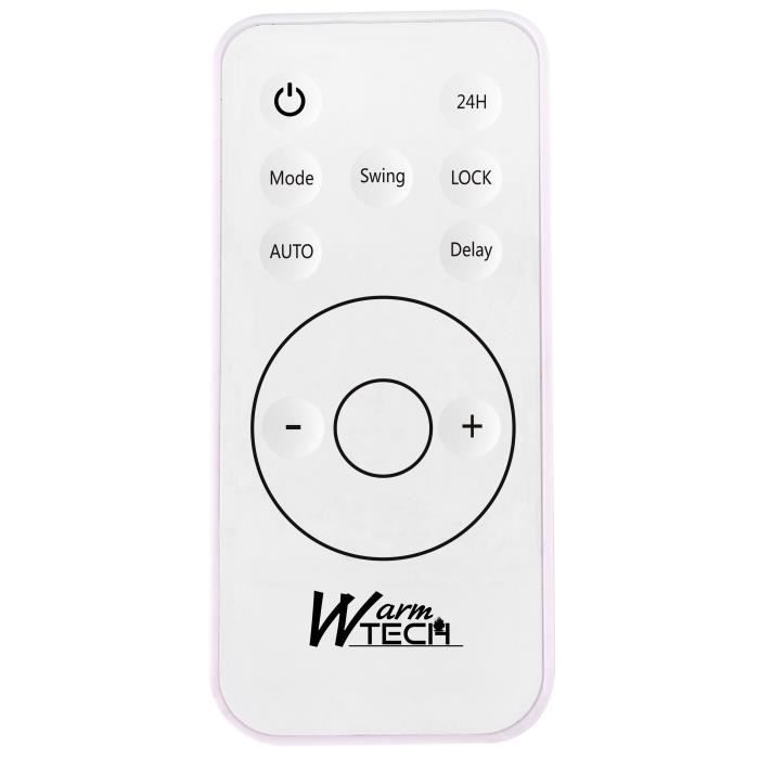 Chauffage électrique mural - 2000W - WARM TECH - Céramique - WiFi - 240V - Jusqu'a 50m3 - Blanc