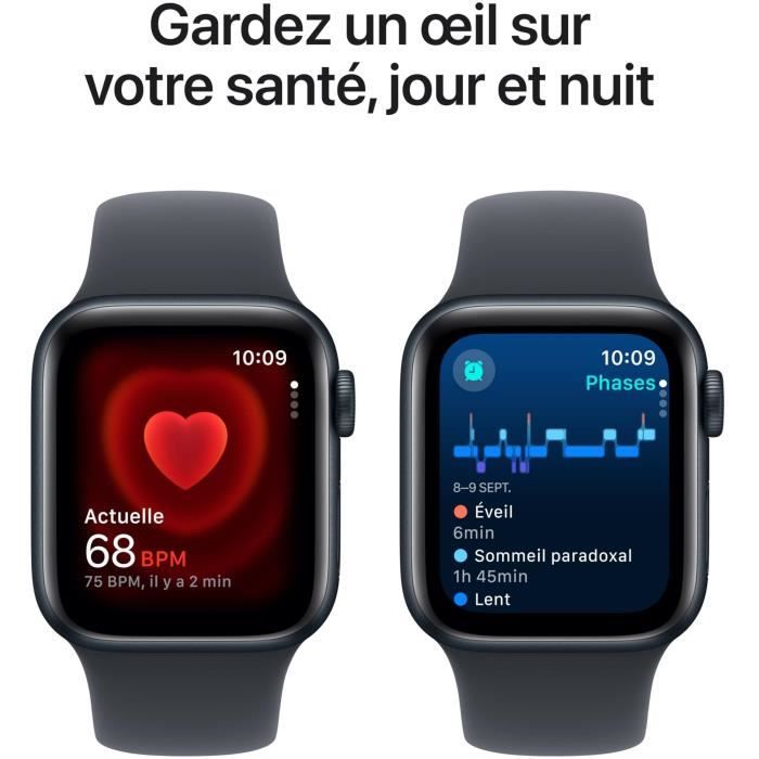 Apple Watch SE GPS - 40mm - BoÓtier Midnight Aluminium - Bracelet Midnight Sport Band - M/L