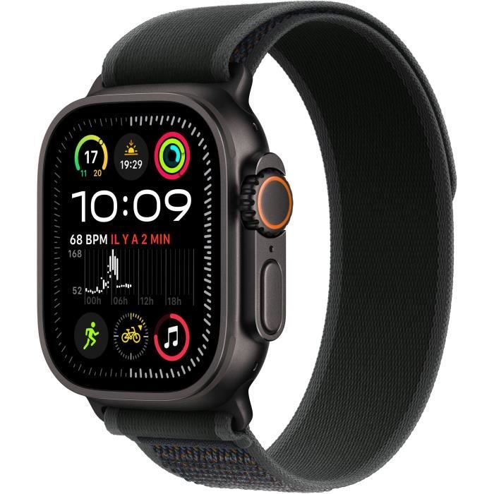 Apple Watch Ultra 2 GPS + Cellular - 49mm - BoÓtier Black Titanium - Bracelet Black Trail Loop - M/L