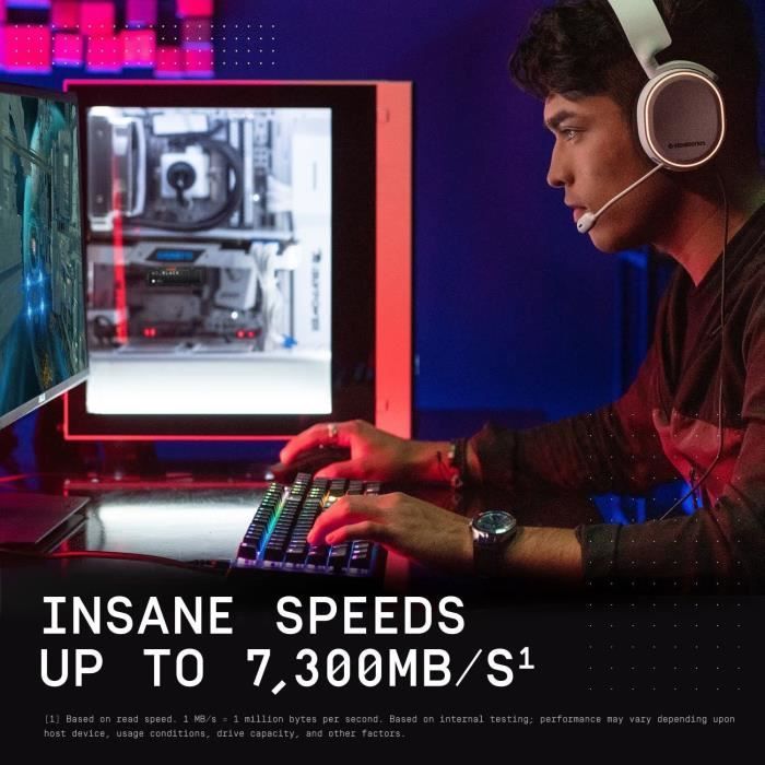 WESTERN DIGITAL Disque dur SN850X - NVME SSD - 2TB interne - Format M2 avec radiateur - Noir