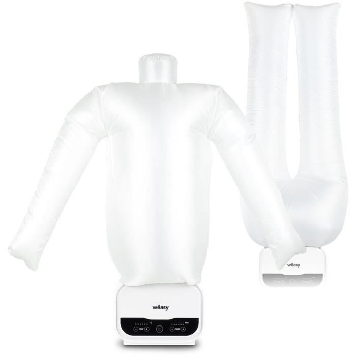Mannequin de repassage - HKoeNIG - Magic Pressing - 1200 W - Avec housse de pantalon - Blanc