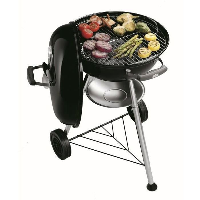 WEBER Barbecue charbon COMPACT KETTLE Ø47cm - Surface cuisson: 43,5cm - Noir